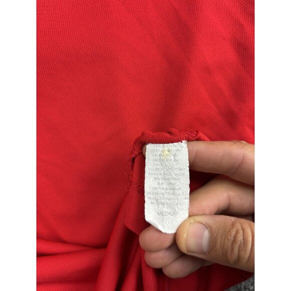 ZOIC Shirt Mens Medium Red White Cycling Jersey Half Zip Short Sleeve Bike - Picture 5 of 6